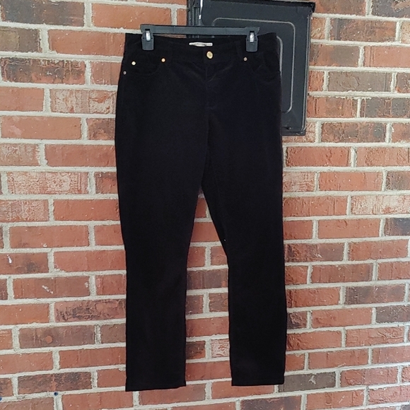 MICHAEL Michael Kors Black Straight Fit Corduroy Pants Size 6 - Picture 1 of 7